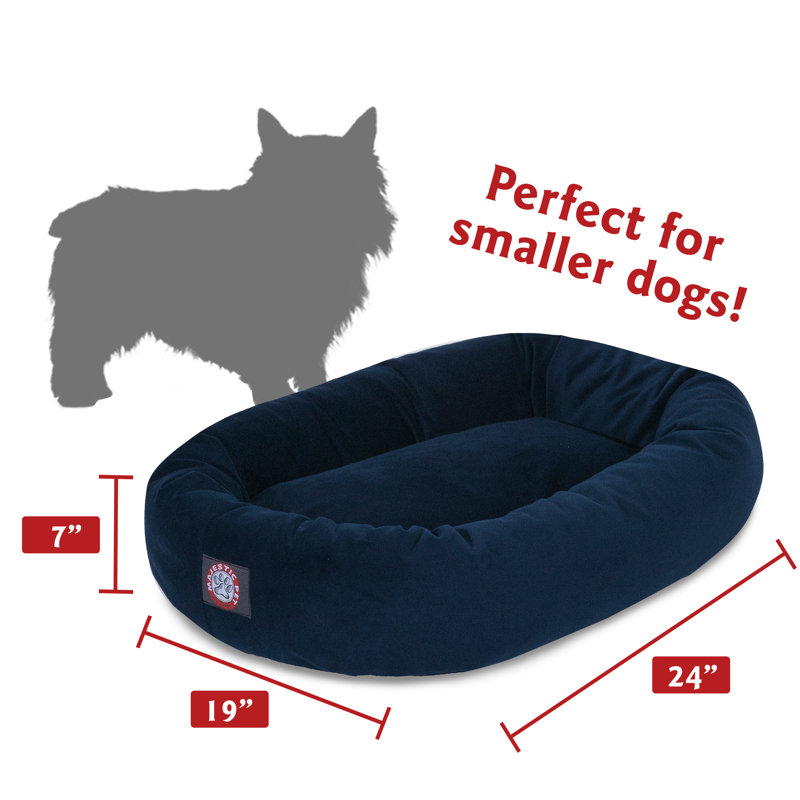 Traversin pour chien, Petit (H 7 po x l 19 po x P 24 po), Bleu marine