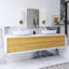 72 po Meuble-lavabo mural élégant avec lavabo en céramique