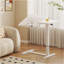Bureau de chevet au-dessus du lit, support mobile pour ordinateur portable, table de lit inclinable avec roulettes, table de chevet à plateau réglable en hauteur pour canapé de lit pour ordinateur portable, blanc-1457642671