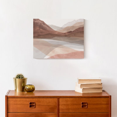 Paysage à l'aube sur toile