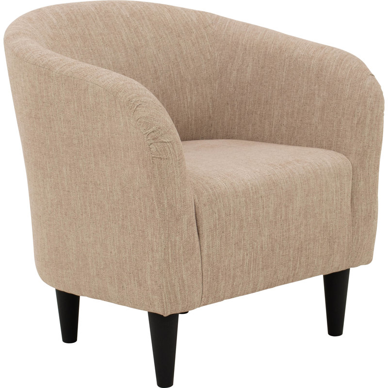 Fauteuil demi-tonneau de 29,50 po de largeur, 100 % polyester rosé Hapden