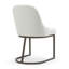 Chaise d'appoint en tissu à dossier complet en blanc