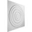 Panneau mural 3D 19,625 "x 19,625" en blanc (paquet de 50)