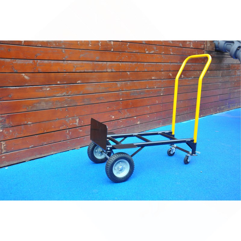 Chariot à main double chariot à 2 roues et chariot à pousser à 4 roues avec roues pivotantes Chariot à plateforme robuste d'une capacité de 330 lb pour le déplacement / entrepôt / jardin / épicerie