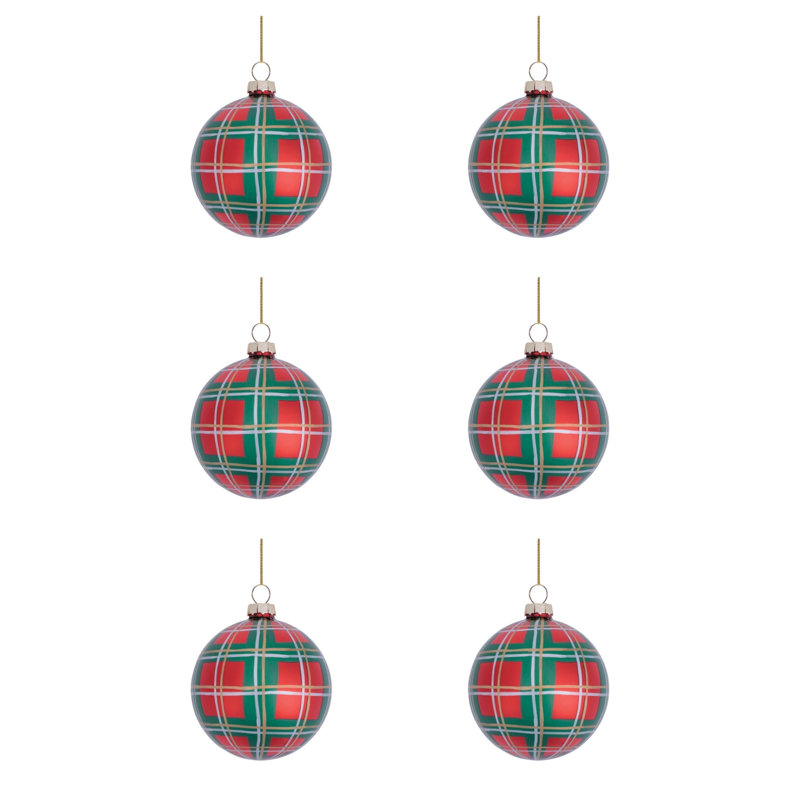 Boules en verre écossais (ensemble de 6)