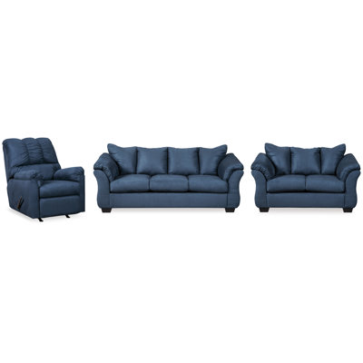 Canapé, causeuse et fauteuil inclinable Darcy