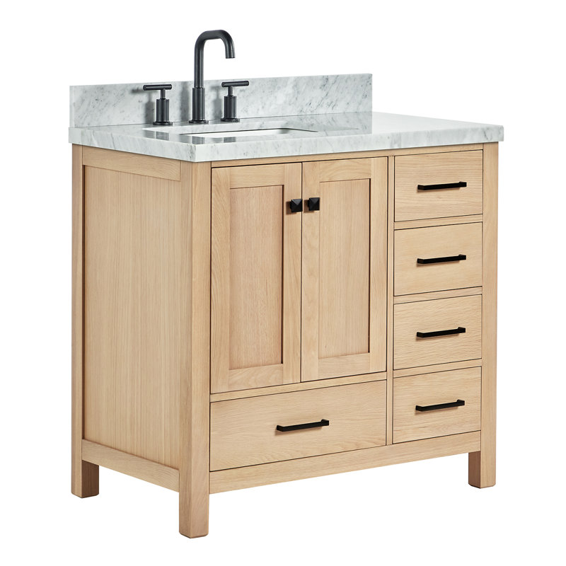 Ensemble de meuble-lavabo simple 37 po Cambridge, Chêne