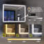 Wall-Mounted Bathroom Mirror with Lights, Fog-free, Inside Bluetooth Speaker-1857177875