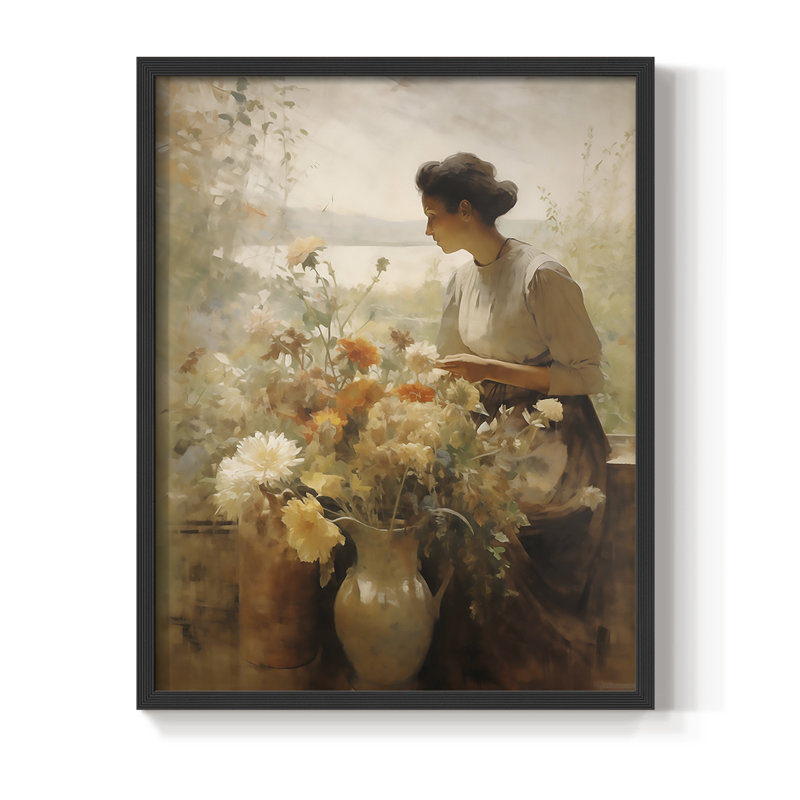 Reproduction encadrée WOMEN Series CDXVI - bois massif, H 11 po x l 9 po, Noir, noir, noir, noir