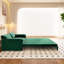 Canapé-lit extensible avec rangement en velours pour la maison In 1