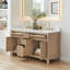 Lala 60" Double Bathroom Vanity with Grain White Engineered Stone Countertop without Mirror-774228645