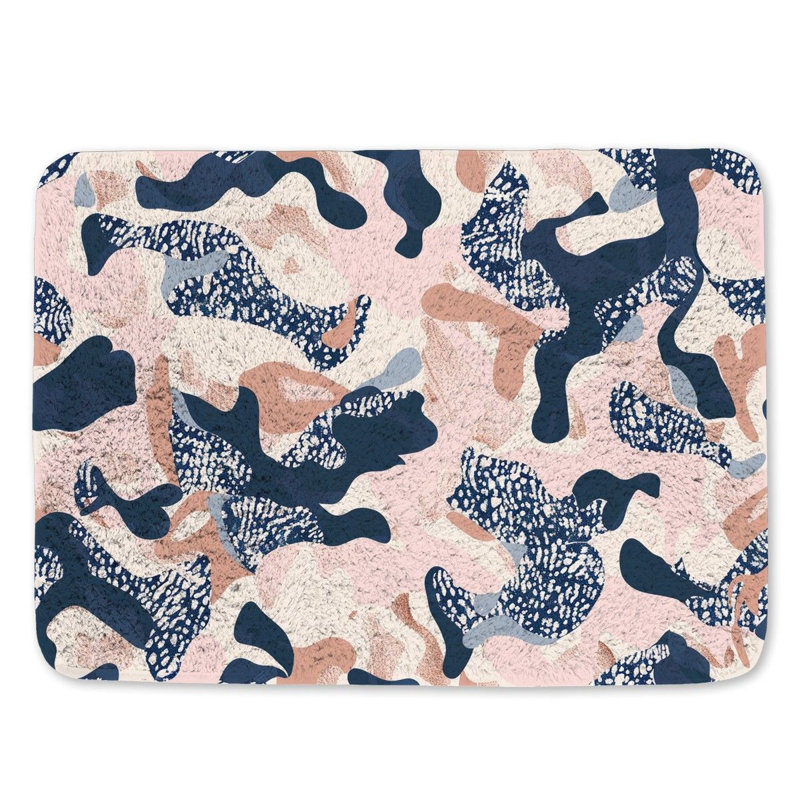 Judite Microfiber / Microsuede Non-Slip Bath Mat, 21" W x 34" L