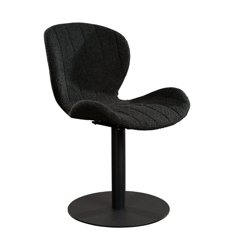 Corrales Cady Swivel Adjustable Height Bar Stool – Modern Weaved Back Design with Adjustable Seat, Black