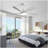 52 Inch Modern Ceiling Fan With Dimmable LED Light 5 Solid Wood Blades Remote Control Reversible DC Motor With Smart APP Control-1662782861