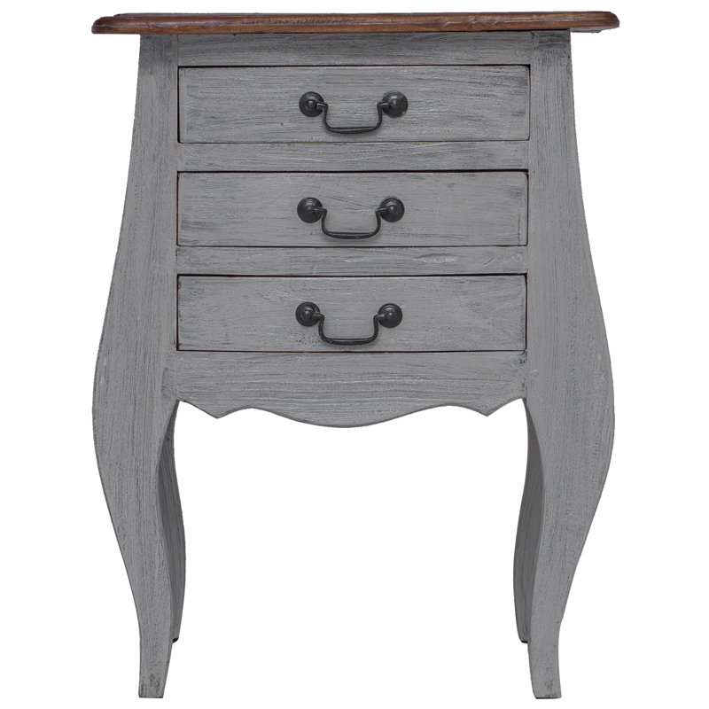 Bedside Cabinet Solid Mahogany Wood 48x35x64 cm
