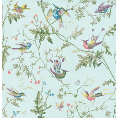 Anthology Hummingbirds Floral Wallpaper Roll