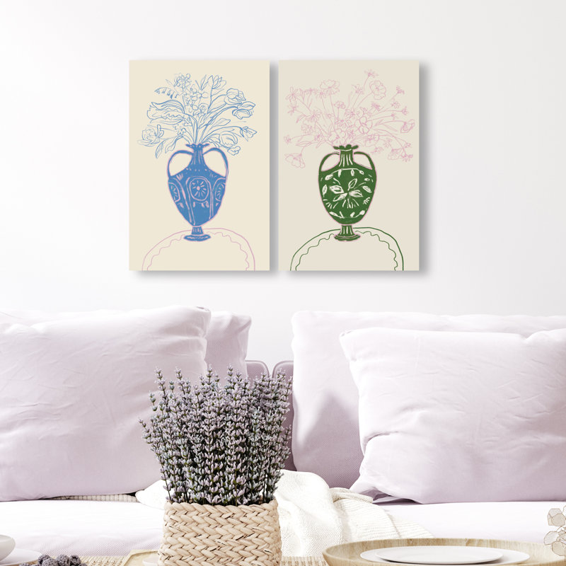Flower Sutdio Set Set by Oliver Gal, 15" H x 10" W, Gallery Wrapped
