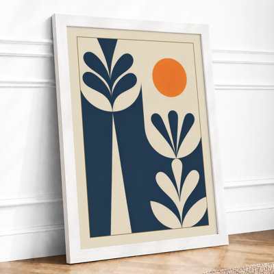 Forms in Cream Botanical - Framed Print