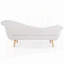 Chaise longue avec accoudoirs à volutes