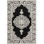 Tapis oriental noir / ivoire tissé à plat à la main Jamison-24680300
