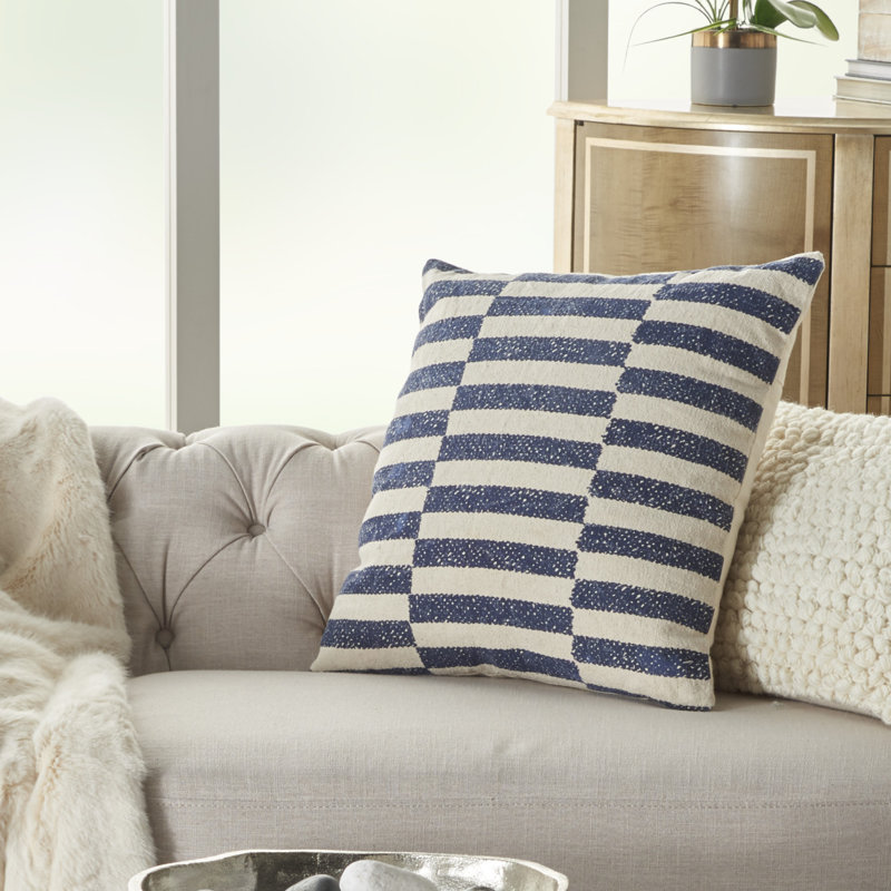 Cotton Reversible Throw Pillow