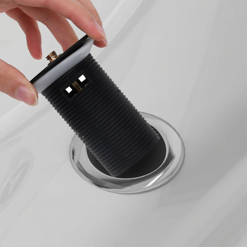 Ates Bathroom Sink Waste, Black, No
