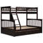 Lit superposé simple au-dessus de double, tiroirs pour un rangement efficace, pin et construction, facile à installer avec tiroirs, unité, environnement de sommeil confortable et solide-85651364