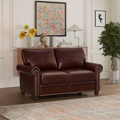 Modern Sofa Living Room Sofa Loveseat Chair Burgundy Faux Leather