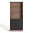 78"H 5-Tier Extra Tall Wood Bookcase with Doors & Adjustable Shelves – Heavy-Duty Display Shelving Unit for Living Room & Home Office