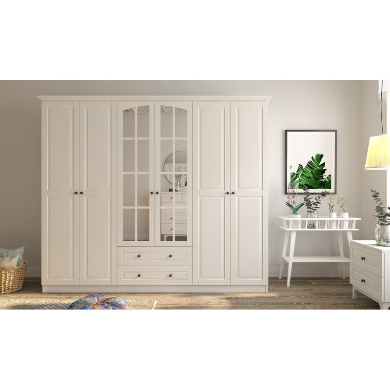 Andray 6 Door Manufactured Wood Wardrobe