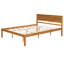Structure de lit pour la chambre à coucher avec grand lit, tête de lit incluse, support à lattes de bois, sans sommier tapissier, option grand lit avec tête de lit, ressort nécessaire, fabriqué en chêne-37202651-37202649