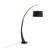 Noah Mid-Century Modern Floor Lamp With Walnut Wood Frame And Marble Base