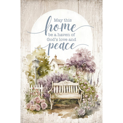 Art mural de table en bois avec chevalet et crochet May This Home - 4 po x 6 po