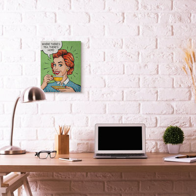 "Il y a du thé, il y a un espoir" par Ester Kay, impression sur toile