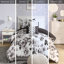 Édredon simple TG - noir et blanc à motif floral, literie facile d'entretien avec motif floral doux et propre