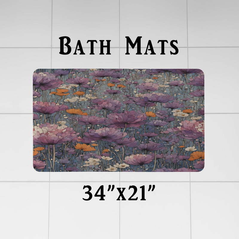 Rideau de douche avec tapis de bain, H 72 po x l 70 po