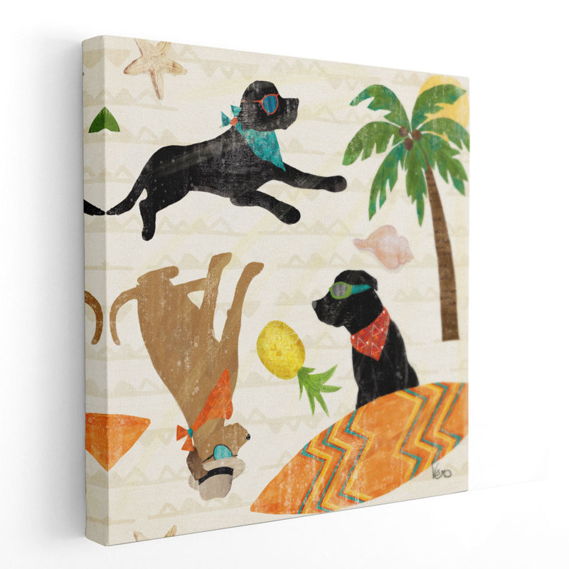 Good Vibes Pattern IB - Canvas Print Wall Art, 24" H x 24" W
