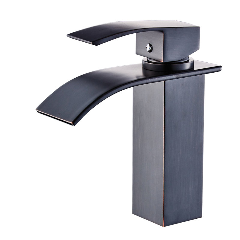 Contemporary Bathroom Sink Faucet - 1 Hole With Cartridge Valve, Bronze Single Vanity Basin To Rust Finish,