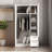 Modern White Wardrobe, 100% Melamine Coated Particle Board, 35.4 x 67.6 x 17.7 inches | Sleek Design, Durable & Stylish, Ideal for Bedroom Storage Solutions | Perfect for Organizing Clothes & Accessories-868880202