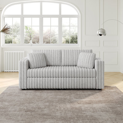 Canapé modulaire 75,6 po pour 2 personnes - très confortable avec un design distinctif. Pour la chambre à coucher et le salon. Gris clair. Choix de meubles modernes et moelleux.