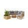 Circular Modular Outdoor 5 - Piece Teak Conversation Set