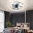 Ceiling Fans With Lights Dimmable LED Embedded Installation Of Thin Modern Ceiling Fans(Blue)-726907010