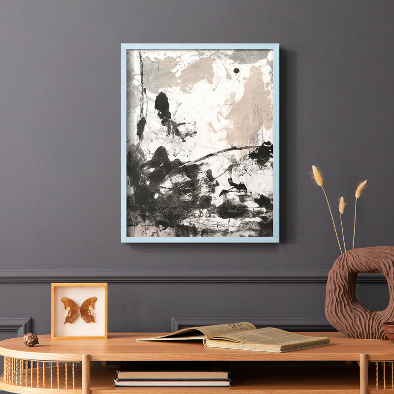 Disarray II Framed Print - Solid Wood, 10" H x 8" W, Blue