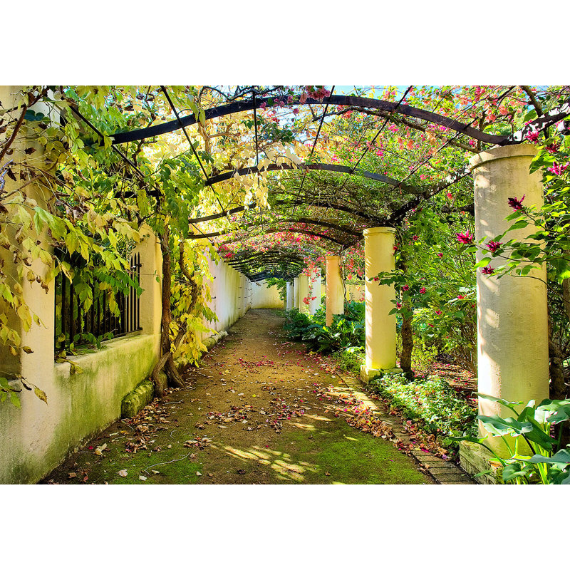 Murale paysage pelez et collez - Pergola, L 154 po x L 110 po