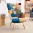 Floral Patchwork Accent Chair – High Back Statement Armchair for Bedroom & Reading Corner-1425116821