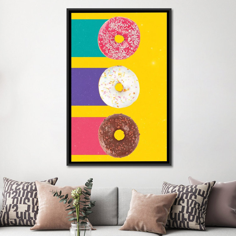 « à la fois », impression sur toile tendue, H 26 po x l 18 po x P 1,5 po, Toile avec cadre noir, Pas de tapis