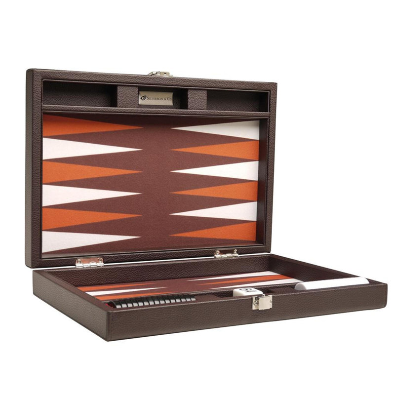 Ensemble de backgammon de qualité supérieure, Brun foncé