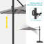Parasol en porte-à-faux à DEL 11 pi - Confort extérieur amélioré avec rotation à 360 ° et angles réglables-1798812658
