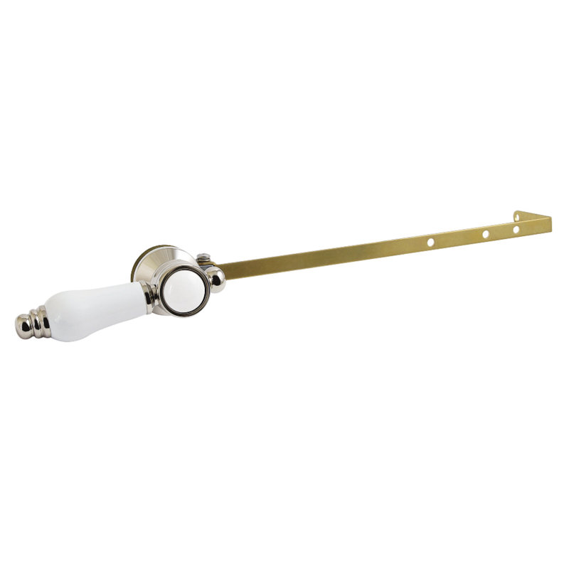 Levier de réservoir de toilette universel à fixation avant ou latérale Kingston Brass Kingston, Nickel poli