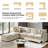 Cashin 127.5“ Modern Oversized Double-Layer Cushion Storage Sectional Sofa with Extendable Foot Pedal-1593866440